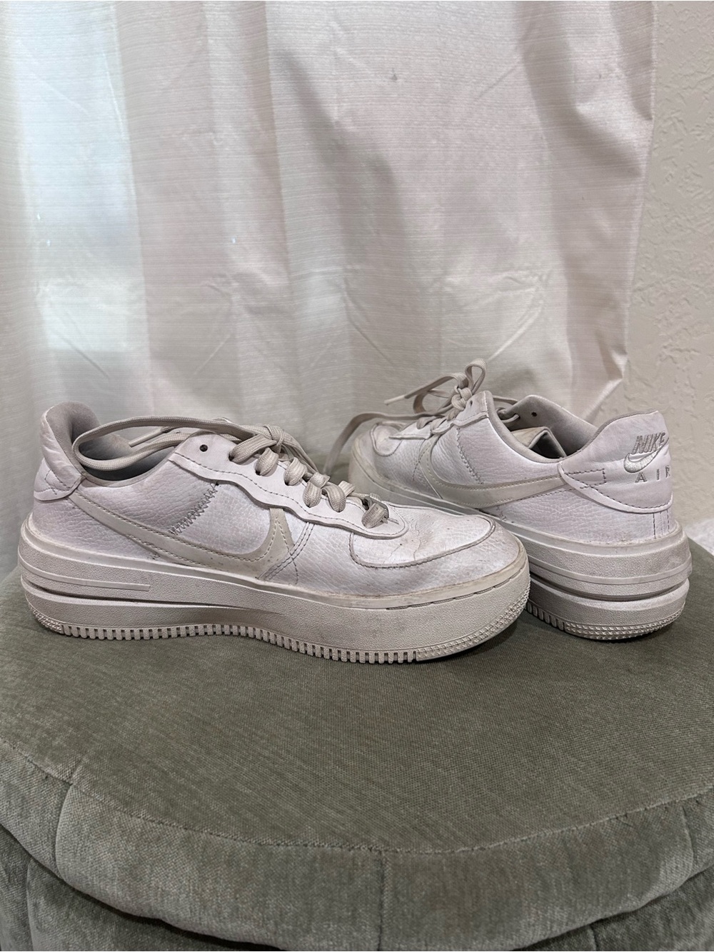 Nike Off-White Leather Platform Sneakers